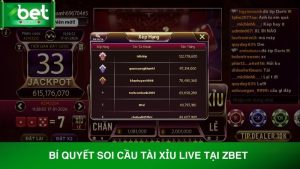 Chia sẻ những bí quyết soi cầu tài xỉu live Zbet hiệu quả nhất