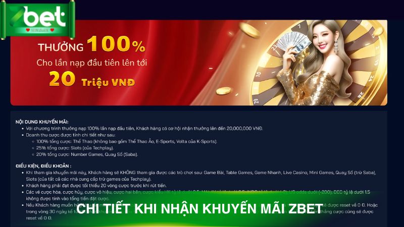 Nội dung chi tiết khuyến mãi Zbet
