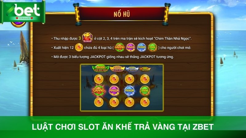 Luật chơi Slot Ăn Khế Trả Vàng tại Zbet chi tiết
