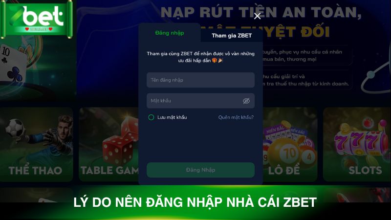 Ưu điểm khi đăng nhập Zbet