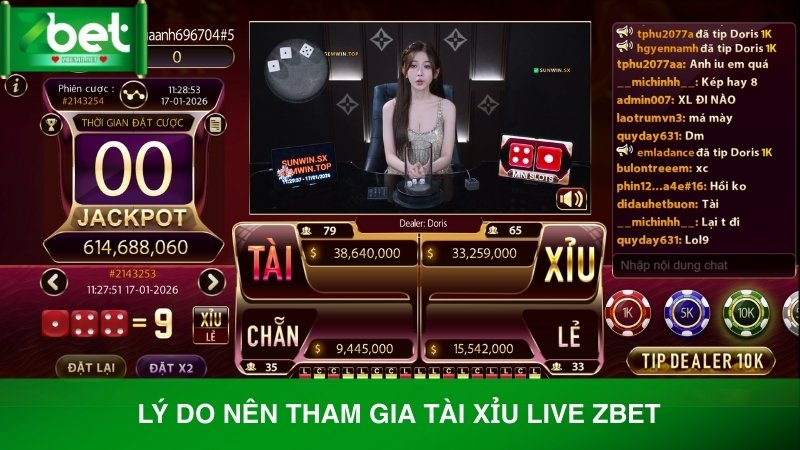 Những lý do nên tham gia tài xỉu live Zbet