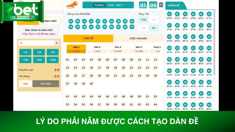 Vì sao người chơi cần phải nắm được cách tạo dàn đề? 