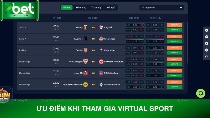 Những lý do nên tham gia thể thao ảo (Virtual sport là gì)